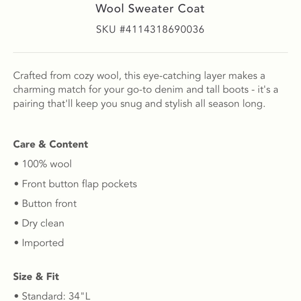 Anthropologie Wool Sweater Coat - Picture 3 of 12